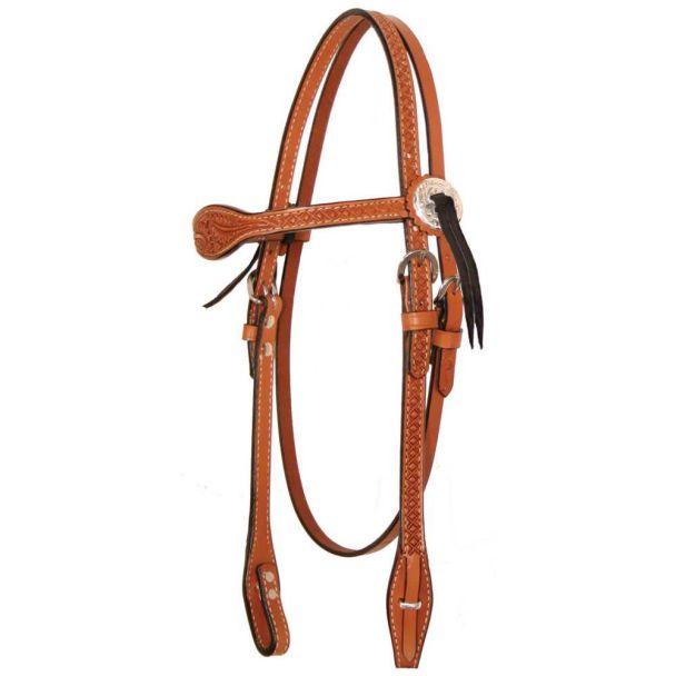 Julie Goodnight Leaf with Border Browband Headstall 5/8"