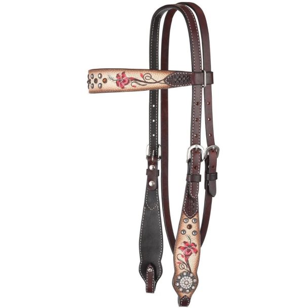 Circle Y Fire Lily Browband Headstall