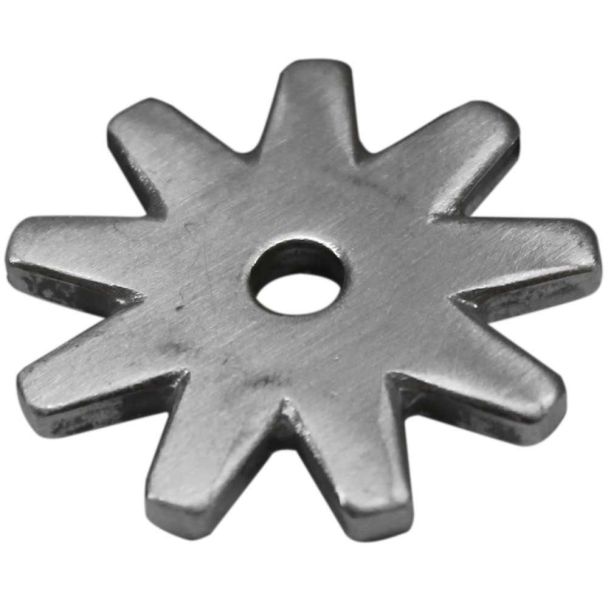 9 Point Brushed Metal Rowel - 1 1/4"