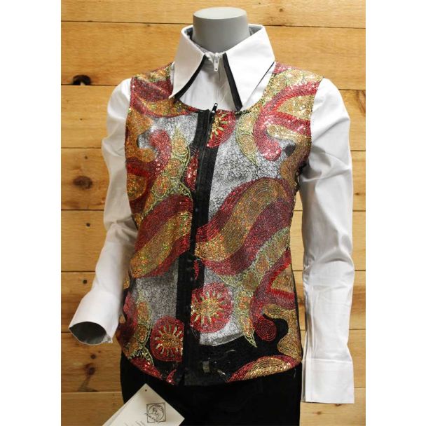 Burgundy Fire Show Vest