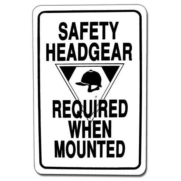 Safety Headgear Required Sign