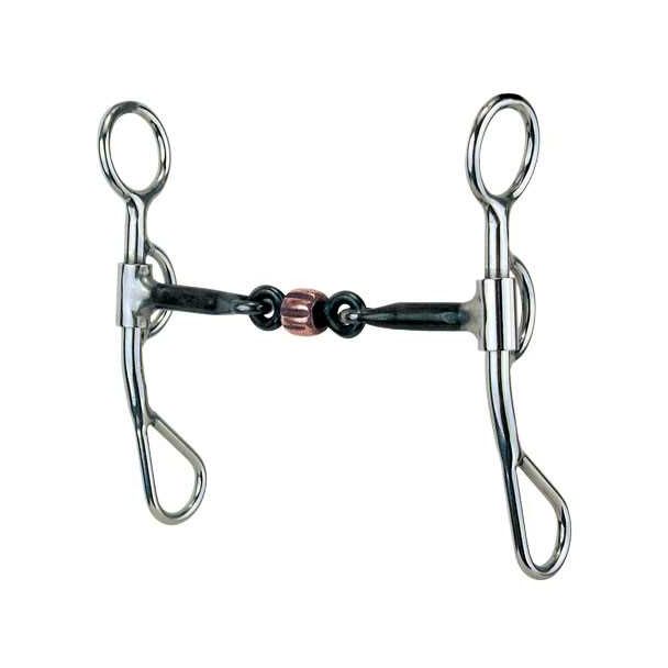 Argentine 3/8” Smooth Dogbone Snaffle with Roller