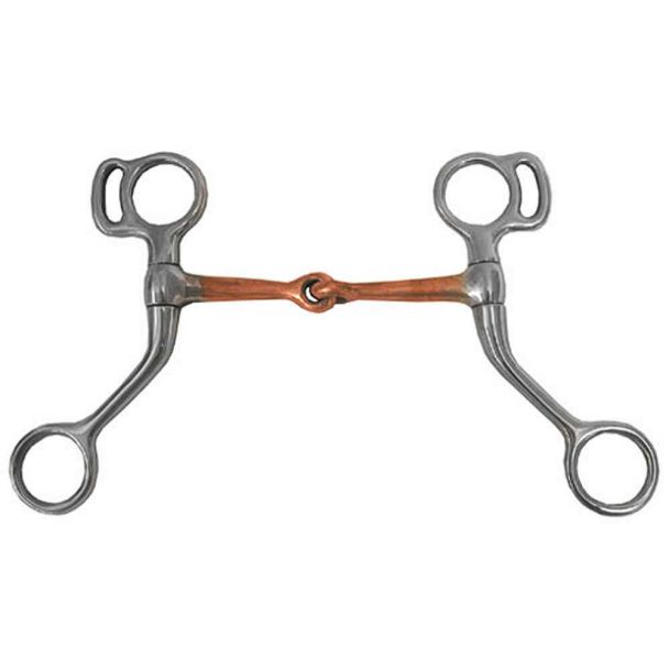 Copper Mouth Mini Horse Training Snaffle Bit - 3 1/2"