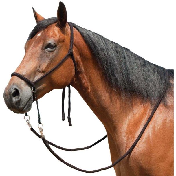 Bitless Bridle With 9ft. Flat Braided Reins