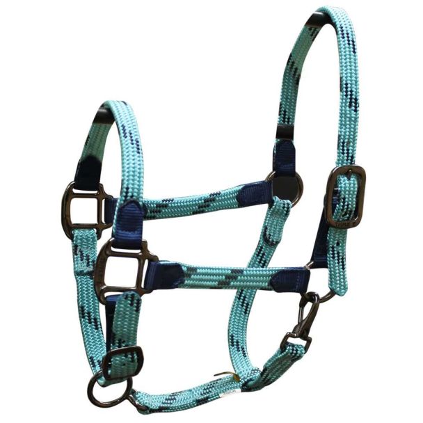 Soft Braid Halter - Turquoise/Navy