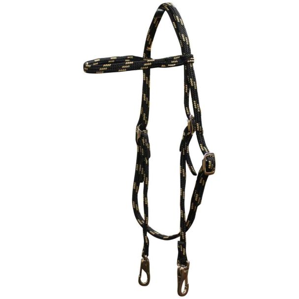 Soft Braid Browband Headstall - Black