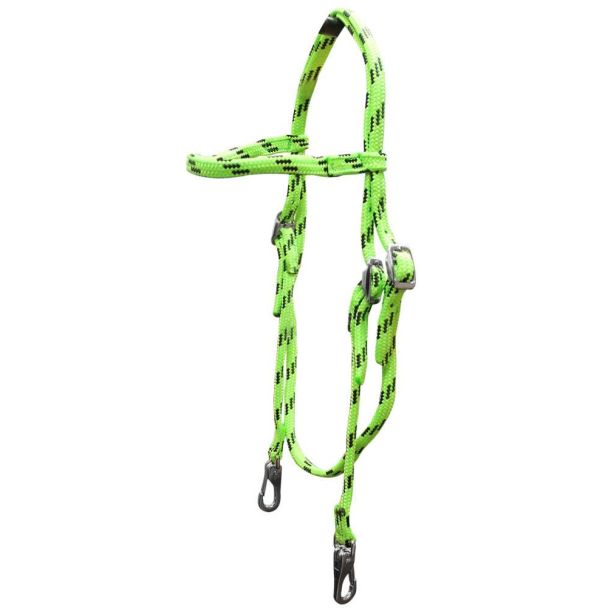 Soft Braid Browband Headstall - Lime/Black