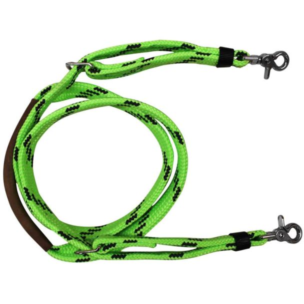 Soft Braid Shooting Reins - Lime/Black