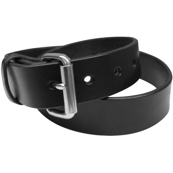 Amish Made Roller Buckle Belt - Black