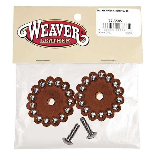 Replacement Leather Rosettes, Rich Brown