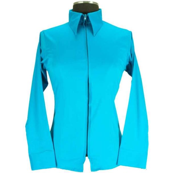 Youth Fitted Show Shirt - Turquoise 