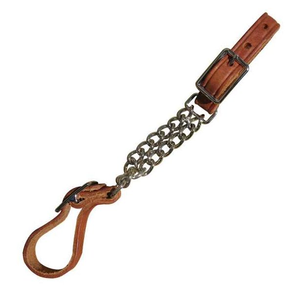 Double Chain Harness Leather Curb Strap