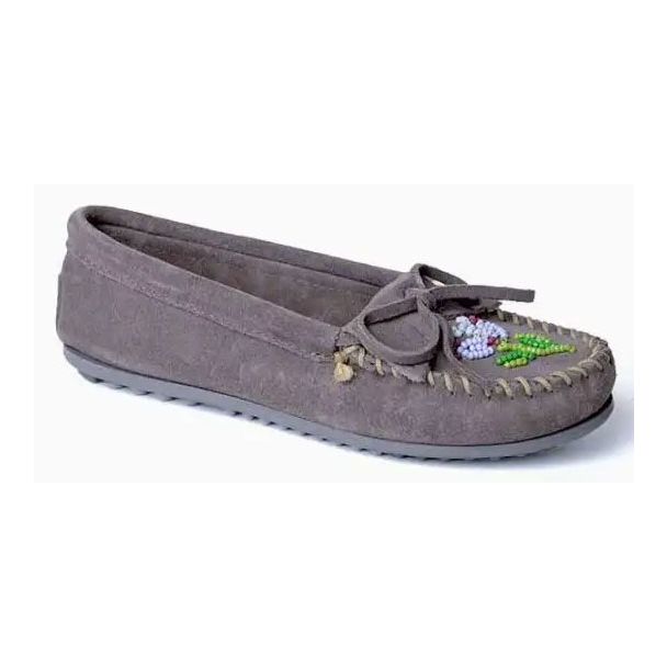 Minnetonka Women's Ziigwan Waabigwan Hardsole Moc - Grey