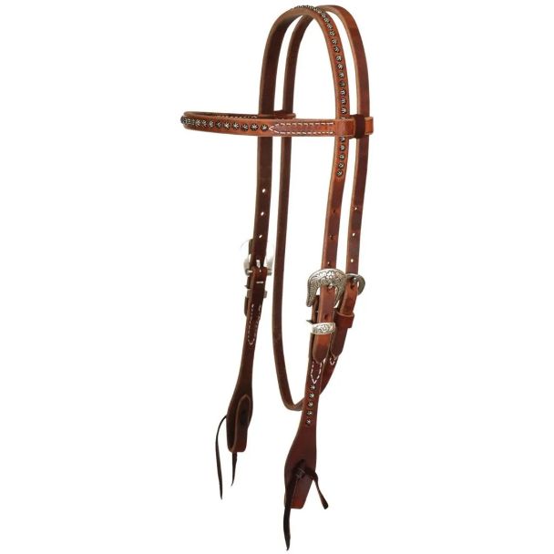 Reinsman Rosewood Spot Browband Headstall