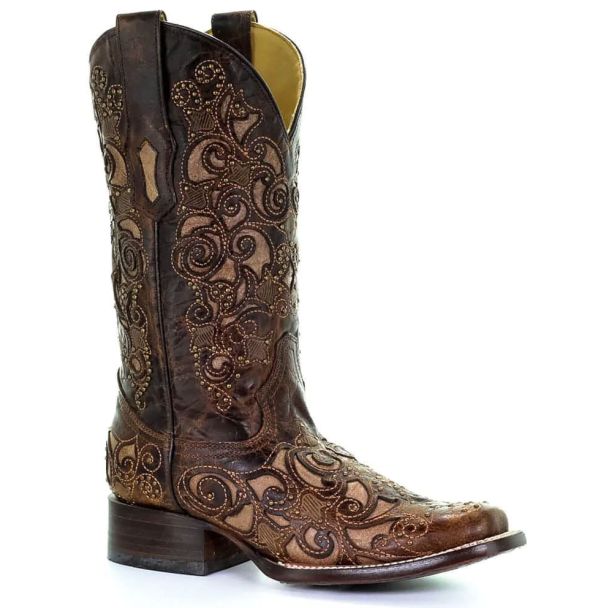 Corral Boots Ladies Ornate Brown Boot&nbsp;