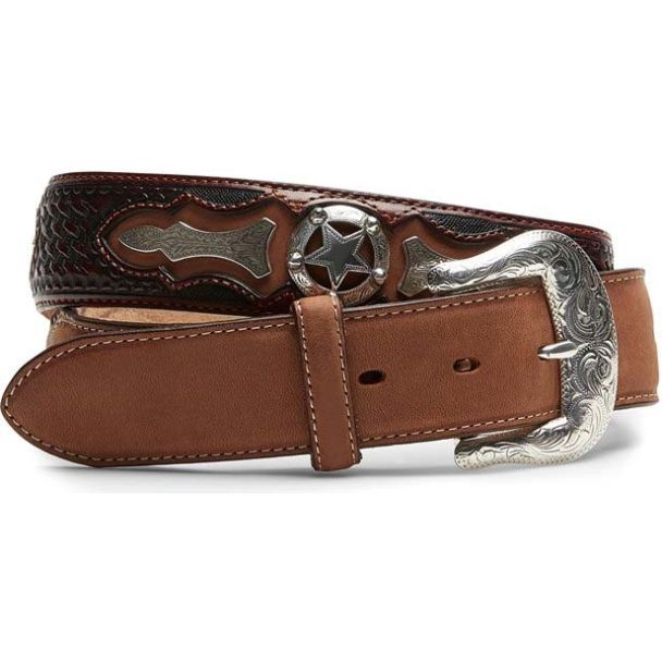 Justin Mens Tan Odessa Star Belt