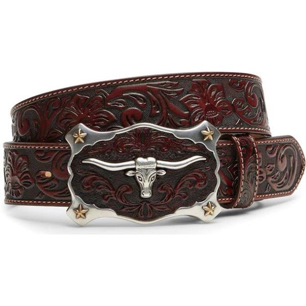 Justin Mens Tan Classic Longhorn Belt