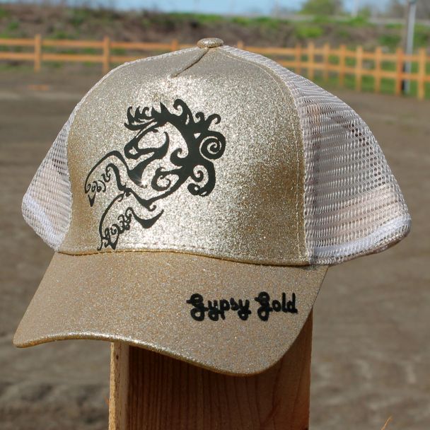 Gypsy Gold Black Dusted Gold Glitter Hat