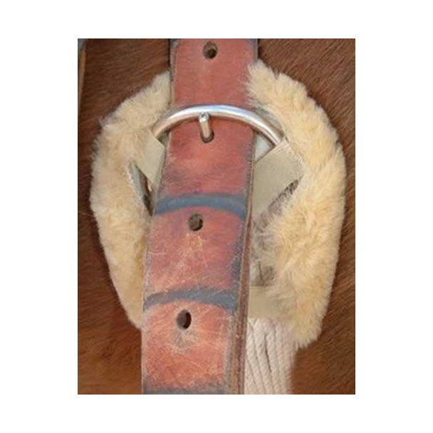 One Pair Merino Sheepskin Cinch Ring Buckle or Billet Pads Comfort for Horse Girths