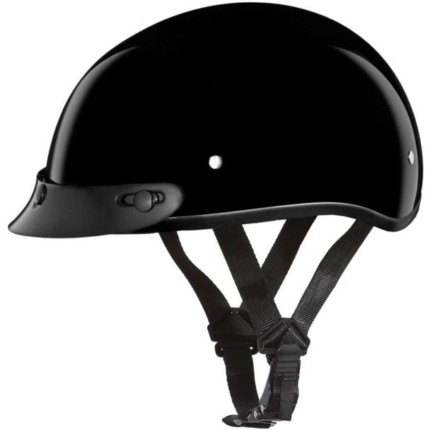 D.O.T. Daytona Skull Cap Hi Gloss Black