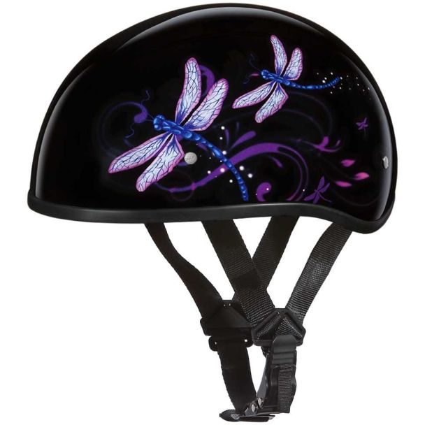 D.O.T. Daytona Skull Cap With Dragonfly