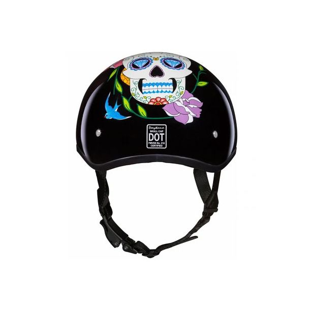 Daytona Helmets D6-DS ‘Skull Cap’ Diamond Skull Half Face Helmet