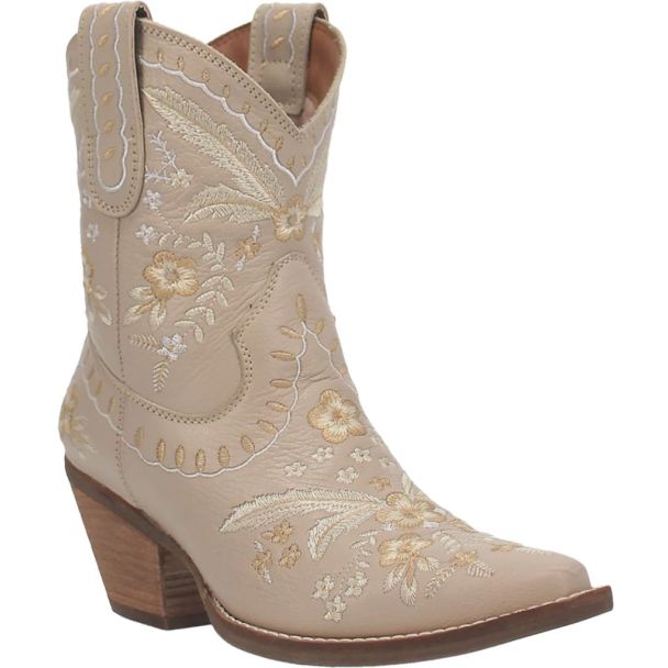 Dingo Ladies Primrose Leather Bootie - Sand