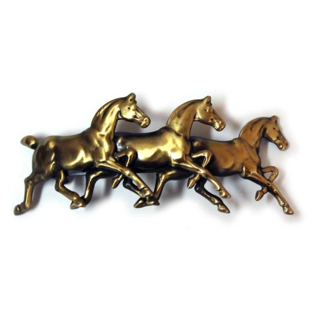 Running Horses Barrette 