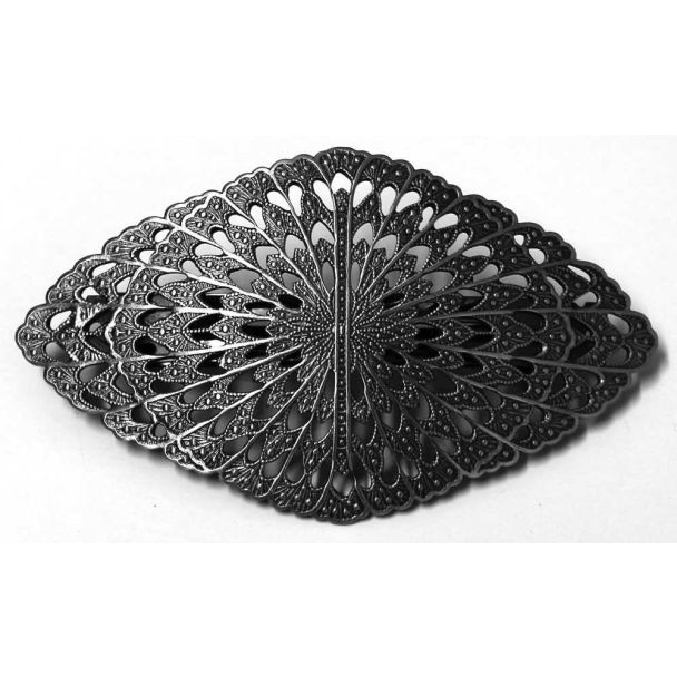 Lace Barrette - Silver Colored