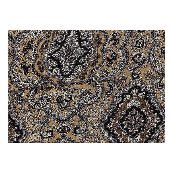 Paisley Tan/Black Silk Scarf