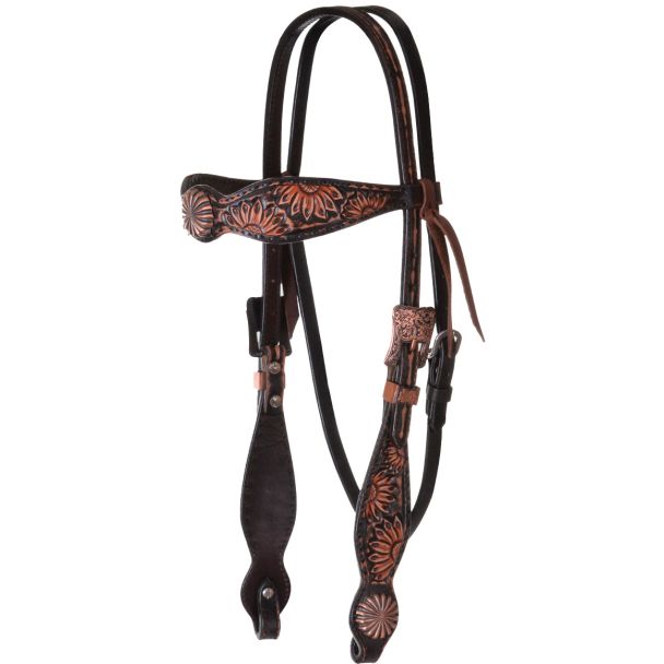 Circle Y Vintage Sunflower Browband Headstall