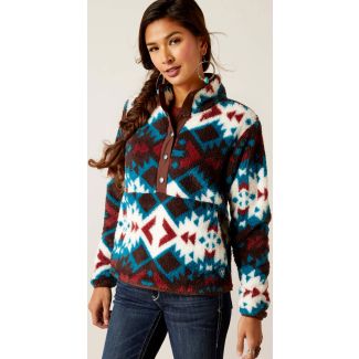 Ariat Women's Berber Snap Front Sweatshirt - Plainsview Print