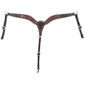 Circle Y Dark Flash Arizona Flower Breast Collar