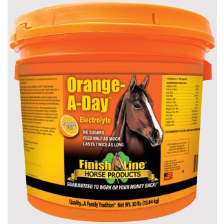Finish Line Orange-A-Day Electrolyte Powder Orange Flavor Horse Supplement 30 Lbs