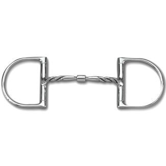 89-21015T  Dee without Hooks with Stainless Steel Twisted Comfort Snaffle MB 01T