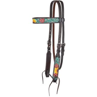 Circle Y Rising Sunflower Browband Headstall