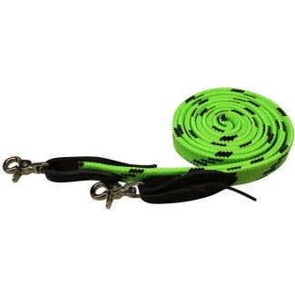 Soft Braid Reins - Lime/Black