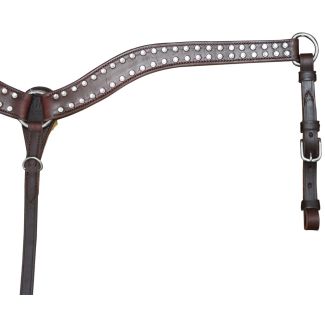 Contoured Breast Collar With Clear Stones