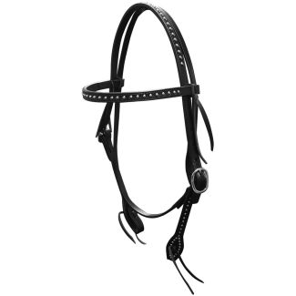 Spotted Browband-  Black - Large Horse / Gypsy