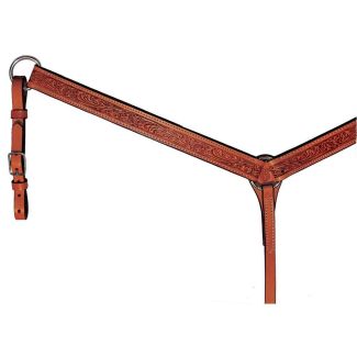 1 1/2” Straight Floral Tooled Breast Collar
