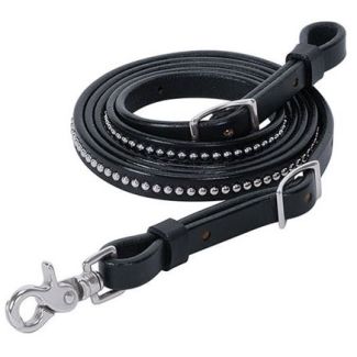 Gypsy Gold Back In Black Roper Rein 5/8" x 7'