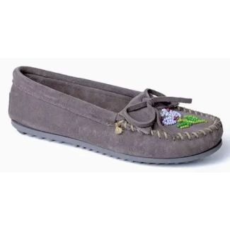 Minnetonka Women's Ziigwan Waabigwan Hardsole Moc - Grey