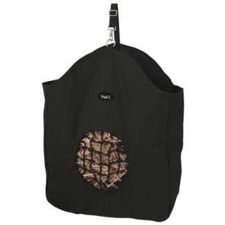 Tough1 Nylon Hay Bag with Round Net Front - Black