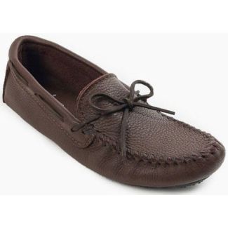 Minnetonka Men's Moosehide Driver - Chocolate