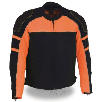 Milwaukee Leather Men&rsquo;s Mesh Racing Jacket w/ Removable Rain Jacket Liner