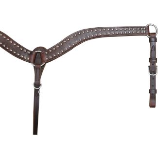 Premium Breast Collar With Spots -Brown-Large Horse / Gypsy