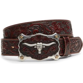 Justin Mens Tan Classic Longhorn Belt