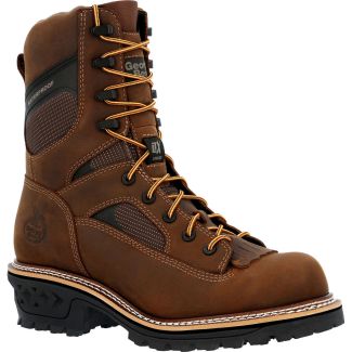 Georgia Boot LTX Logger Composite Toe Waterproof Work Boot - Brown