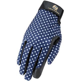 Performance Glove Navy Polka Dots