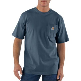 Loose Fit Heavyweight Short-Sleeve Pocket T-Shirt Big &amp; Tall - Bluestone